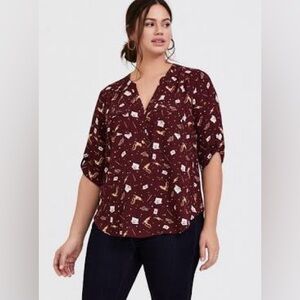 Torrid Harper Harry Potter top in maroon